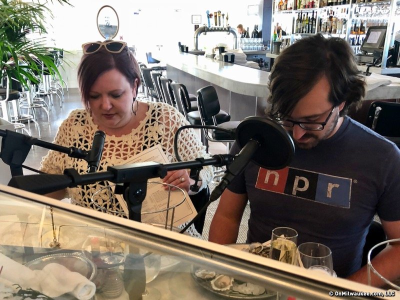 Matt and Lori taste treats during the FoodCrushMKE podcast